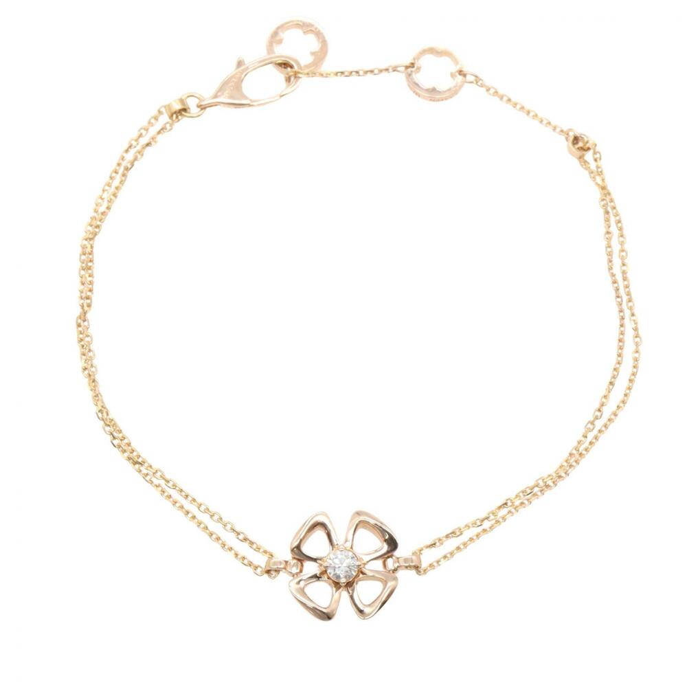 BVLGARI 18k Gold Diamond Charm Bracelet